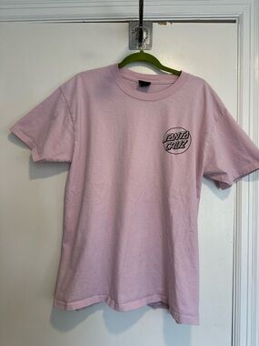 Santa Cruz Skateboards Men’s Pink Logo T-Shirt